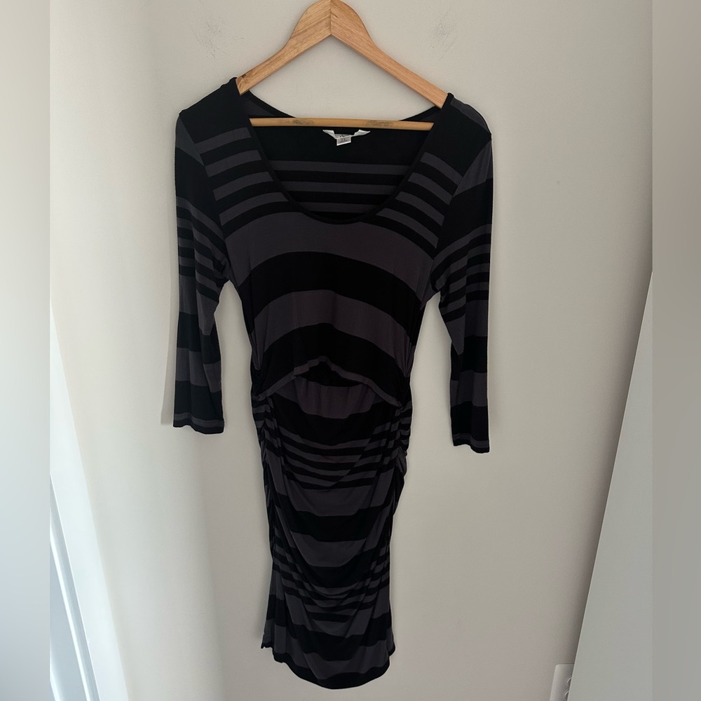 Ripe Nursing/maternity Striped midi dress size small